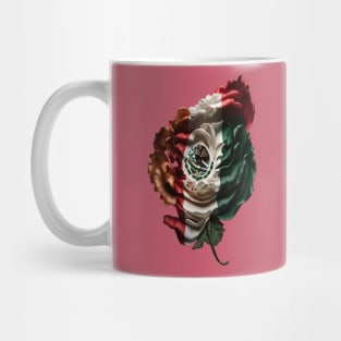 Flag of Mexico, a rose in the colors of Mexico Mug